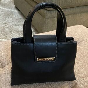 Bulgari Black Mini Leather Bag